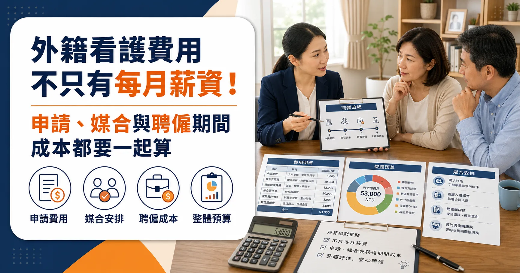 外籍看護費用一個月多少?月薪、仲介費、保險與雇主支出整理-1